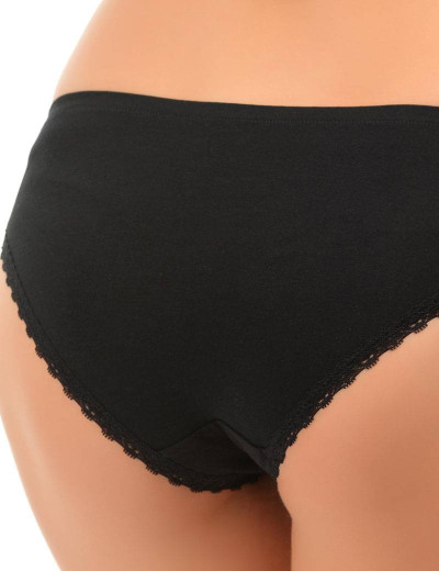 Трусы слипы хлопковые Sielei I PERFETTI 1255 SLIP nero, Цвет: nero (черный), Размеры: 2XL, изображение 2