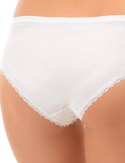 Трусы слипы миди хлопковые Sielei I PERFETTI 1259 SLIP ALTO bianco, Цвет: bianco (белый), Размеры: M, изображение 3