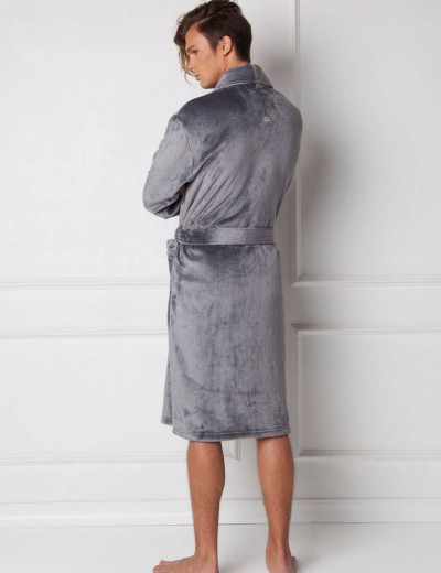 Теплый мужской халат Aruelle HENRY DARK GREY, Цвет: серый, Размеры: S, изображение 4 Теплый мужской халат Aruelle HENRY DARK GREY, Цвет: серый, Размеры: S, изображение 4