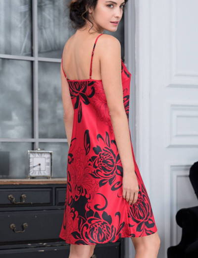 Сорочка атласная Mia-Amore DA VINCI 8440 красный, Цвет: красный, Размеры: S, изображение 2