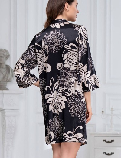 Атласная рубашка-халат Mia-Amore DA VINCI 8447 черный, Цвет: черный, Размеры: M, изображение 2 Атласная рубашка-халат Mia-Amore DA VINCI 8447 черный, Цвет: черный, Размеры: M, изображение 2