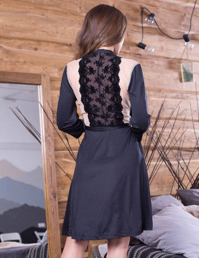 Пеньюар Mia-Mia ELEGANCE VELVET 12043, Цвет: черный, Размеры: S, изображение 2