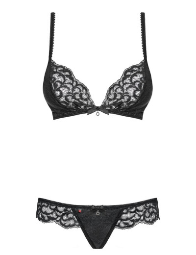 Сексуальный комплект Obsessive LALUNA SET, Цвет: черный, Размеры: S/M, изображение 3