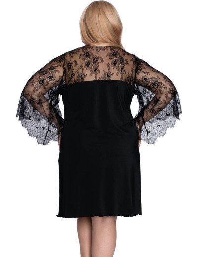Сорочка с широким кружевным рукавом Akcent 517, Цвет: черный, Размеры: L, изображение 2