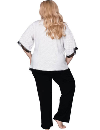 Пижама Akcent 520 черный/белый, Цвет: черный/белый, Размеры: L, изображение 2