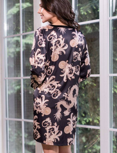 Туника атласная Mia-Amore VERSACHI GOLD 9929, Цвет: версаче, Размеры: L/XL, изображение 2