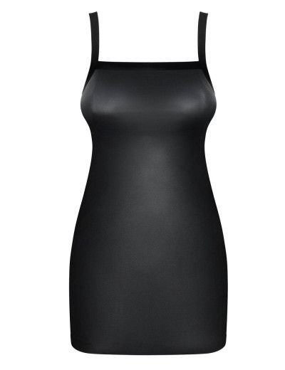 Сексуальное платье Obsessive LEATHERIA CHEMISE, Цвет: черный, Размеры: S/M, изображение 3