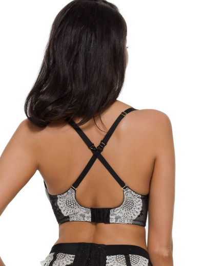 Бюстгальтер балконет с пуш-ап Alles DUNE 01 P-UP, Цвет: экрю/черный, Размеры: 70E, изображение 2