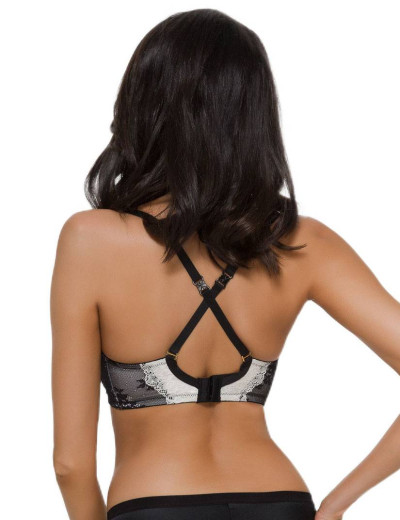 Бюстгальтер балконет Alles DUNE U, Цвет: экрю/черный, Размеры: 70E, изображение 2