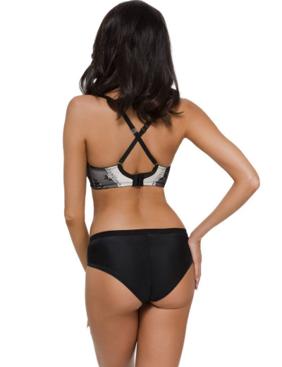 Бюстгальтер балконет Alles DUNE U, Цвет: экрю/черный, Размеры: 70E, изображение 4