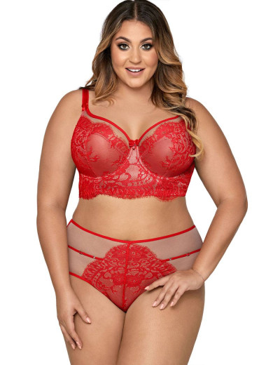 Трусы слипы миди Ava CRYSTAL 1396/2 figi красный, Цвет: красный, Размеры: 3XL, изображение 3