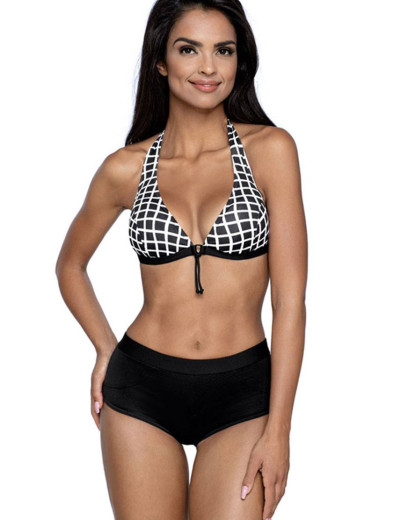 Купальник-халтер Lorin L1095/0, Цвет: черно-белый, Размеры: 70D, изображение 3