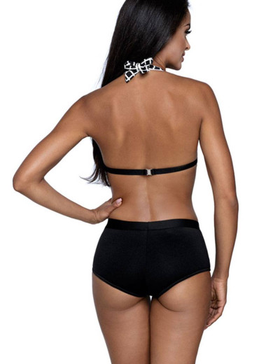 Купальник-халтер Lorin L1095/0, Цвет: черно-белый, Размеры: 70D, изображение 2