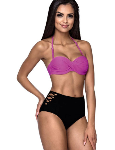 Раздельный купальник бандо с пуш-ап Lorin L2306/0, Цвет: фуксия, Размеры: 70B, изображение 3