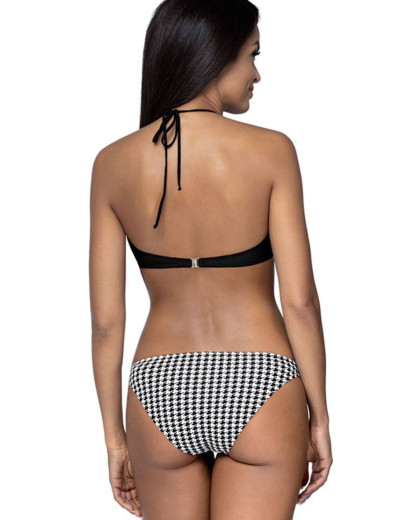 Раздельный купальник бандо с пуш-ап Lorin L2307/0, Цвет: черно-белый, Размеры: 70D, изображение 2