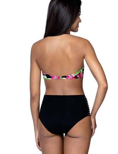 Раздельный купальник бандо с пуш-ап Lorin L2318/0, Цвет: флора, Размеры: 70C, изображение 2