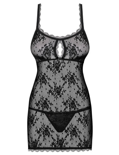 Бэби-долл с трусиками Obsessive BEHINDY BABYDOLL, Цвет: черный, Размеры: S/M, изображение 3