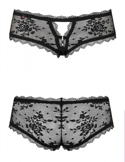 Трусики шортики Obsessive BEHINDY SHORTIES, Цвет: черный, Размеры: L/XL, изображение 3