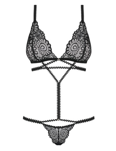 Эротическое боди Obsessive MIXTY TEDDY, Цвет: черный, Размеры: S/M, изображение 3