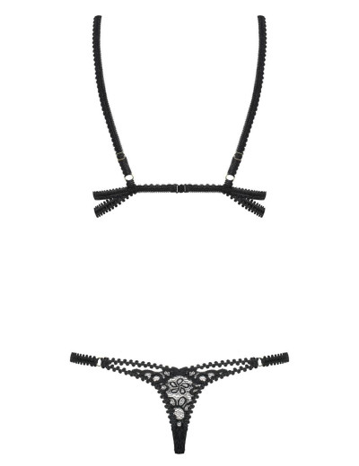 Эротическое боди Obsessive MIXTY TEDDY, Цвет: черный, Размеры: S/M, изображение 4