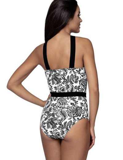 Слитный купальник Lorin L4321/0, Цвет: черно-белый, Размеры: S, изображение 3