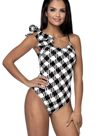 Слитный купальник Lorin L4361/0, Цвет: черно-белый, Размеры: S, изображение 3