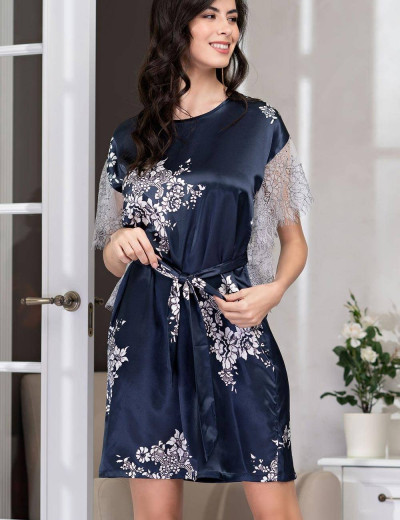 Туника шелковая Mia-Amore ALEXANDRIA 3574, Цвет: темно-синий, Размеры: S/M, изображение 3