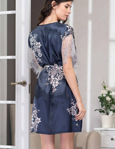 Туника шелковая Mia-Amore ALEXANDRIA 3574, Цвет: темно-синий, Размеры: S/M, изображение 2