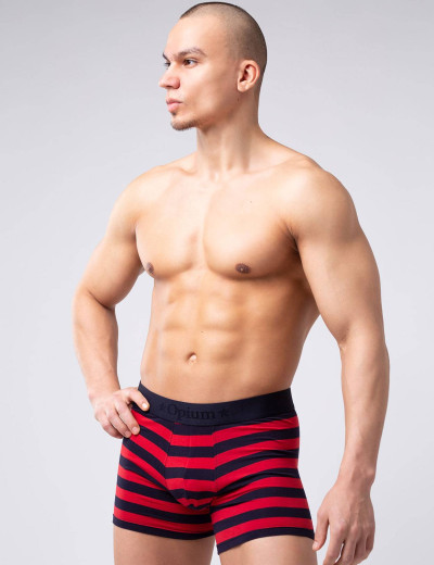 Мужские трусы боксеры Opium R-126, Цвет: синий/красный, Размеры: M, изображение 3