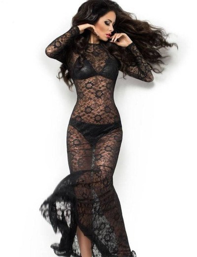 Сексуальное платье Chilirose 4049 LONG DRESS, Цвет: черный, Размеры: S, изображение 2