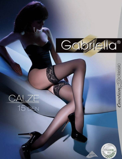 Чулки Gabriella 200 CALZE LYCRA 15 den черный, Цвет: черный, Размеры: 1/2, изображение 3
