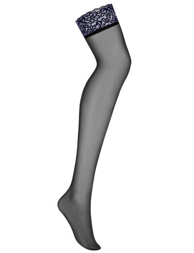 Чулки Obsessive DRIMERA STOCKING, Цвет: темно-синий, Размеры: S/M, изображение 3