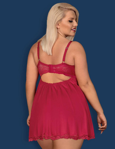 Бэби-долл с трусиками Obsessive ROSALYNE BABYDOLL, Цвет: красный, Размеры: S/M, изображение 4 Бэби-долл с трусиками Obsessive ROSALYNE BABYDOLL, Цвет: красный, Размеры: S/M, изображение 4