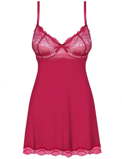 Бэби-долл с трусиками Obsessive ROSALYNE BABYDOLL, Цвет: красный, Размеры: S/M, изображение 5 Бэби-долл с трусиками Obsessive ROSALYNE BABYDOLL, Цвет: красный, Размеры: S/M, изображение 5