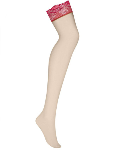 Чулки Obsessive ROSALYNE STOCKING, Цвет: телесный, Размеры: 2XL, изображение 3