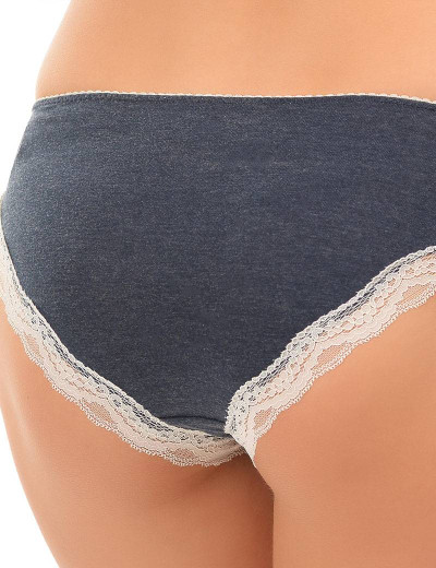 Трусы слипы хлопок Sielei I PERFETTI 1265 SLIP blu melange, Цвет: blu melange (синий), Размеры: 2XL, изображение 2