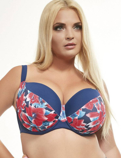 Бюстгальтер купальный мягкий Kris Line CAPE VERDE soft, Цвет: синий/красный, Размеры: 95G, изображение 3