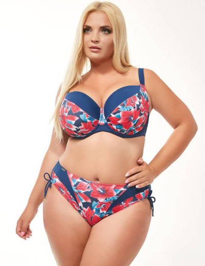 Плавки женские Kris Line CAPE VERDE briefsmidi, Цвет: синий/красный, Размеры: 2XL, изображение 3
