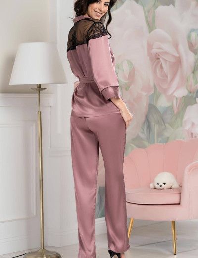 Шелковый брючный комплект Mia-Amore OLIVIA 3646 античная роза, Цвет: античная роза, Размеры: L, изображение 2
