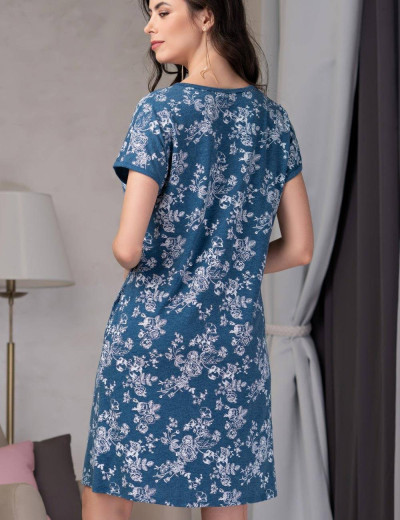 Халат на молнии Mia-Amore VENERA 1477, Цвет: синий, Размеры: S, изображение 2