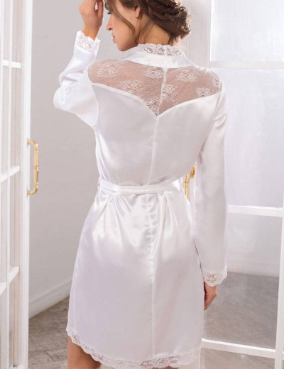 Халат-кимоно атласный Mia-Mia LADY IN WHITE 17253, Цвет: белый, Размеры: XS/S, изображение 2