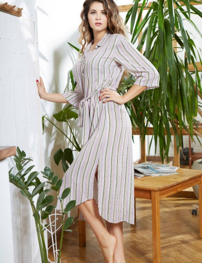 Рубашка длинная Mia-Mia NOEMI 16413 принт 703, Цвет: принт 703 сиреневый, Размеры: S, изображение 3