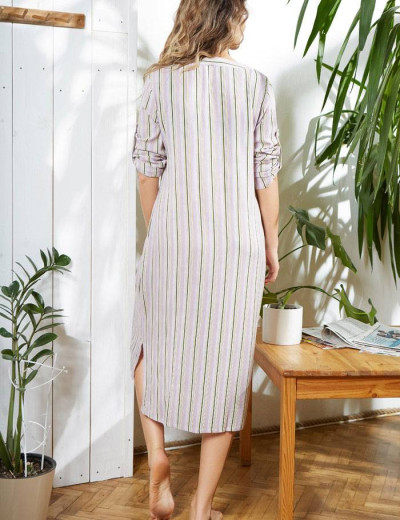 Туника длинная Mia-Mia NOEMI 16414 принт 703, Цвет: принт 703 сиреневый, Размеры: S, изображение 2