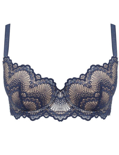 Бюстгальтер балконет пуш-ап Esotiq 37529 KYLE темно-синий, Цвет: темно-синий, Размеры: 70D, изображение 3