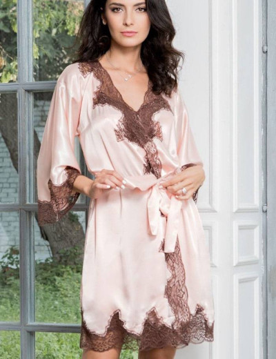 Халат-кимоно шелковый Mia-Amore MARILIN 3103 пудра, Цвет: пудра, Размеры: XS, изображение 5 Халат-кимоно шелковый Mia-Amore MARILIN 3103 пудра, Цвет: пудра, Размеры: XS, изображение 5