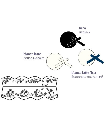 Кружевная подвязка Sielei GLAM 1950 bianco, Цвет: bianco latte (молочн, Размеры: UN, изображение 2