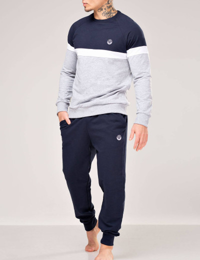 Толстовка мужская Opium F-144, Цвет: синий/серый, Размеры: XL, изображение 4