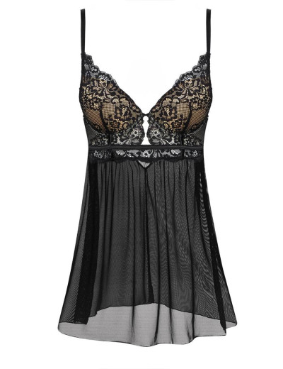 Бэби-долл с уплотненной чашкой Esotiq 37642 ALIYAH, Цвет: черный, Размеры: XL, изображение 3