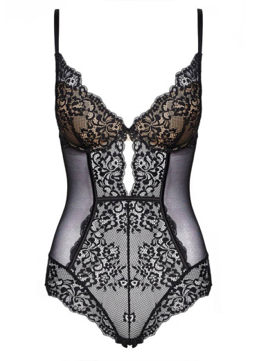 Боди с чашкой пуш-ап Esotiq 37643 BODY ALIYAH, Цвет: черный, Размеры: XL, изображение 3