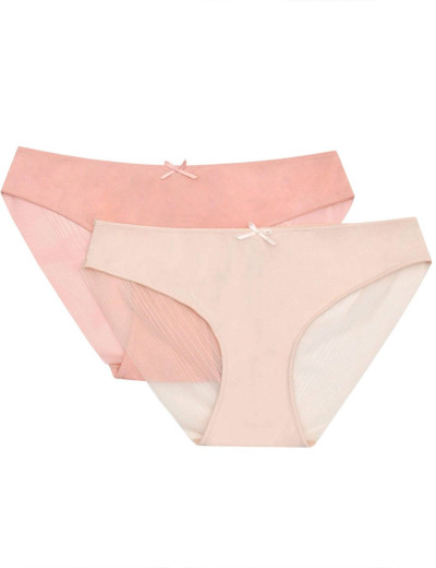 Комплект трусиков мини-слипов Esotiq 38154 PANTIES POESY (2 шт) светло-розовый/розовый, Цвет: светло-розовый/розовый, Размеры: S, изображение 3